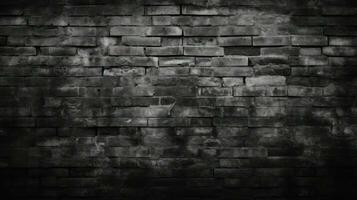 black grunge brick wall background photo