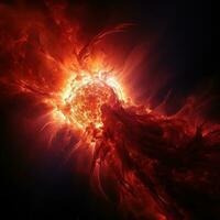 Astonishing image of a solar prominence during a magnetic storm, photo