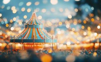 blurred aerial view of a carnival photo