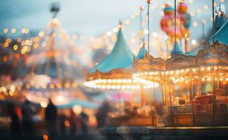 blurred aerial view of a carnival photo