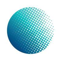 The abstract circle is absorbed by the dots vector