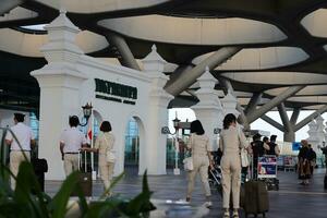 Yogyakarta International Airport YIA is modern facility serving international and domestic flights. This vital gateway for both international and domestic travelers. Kulon Progo - Indonesia 09 03 2023 photo