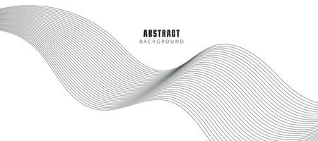 Abstract vector background with grey wavy lines