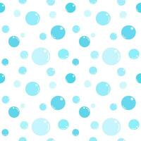 Seamless pattern blue bubble vector, soap, soda, wash, liquid, fizzy water for design or background vector
