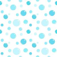 Seamless pattern blue bubble vector, soap, soda, wash, liquid, fizzy water for design or background vector