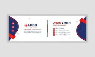 corporate and abstract design with white background, yellow shape email signature template for all corporate society, business, office, bank, hospital. vector