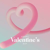 Valentines day trend banner with abstract heart vector