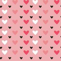 Valentines day seamless pattern with hearts vector