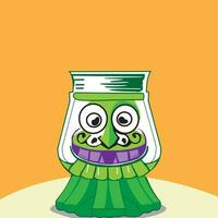 Cartoon Concept Hispanic Jar Vector