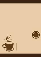 Coffee concept background a cup with blank space vector