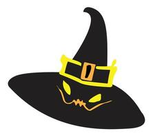 Scary halloween witch hat vector
