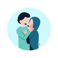 Muslim Couple Illustration vector