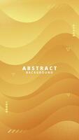 Abstract Gradient  yellow gold  liquid background. Modern  background design. Dynamic Waves. Fluid shapes composition.  Fit for website, banners, brochure, posters vector