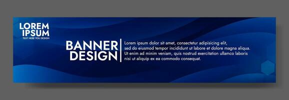 Abstract  Gradient  Dark Blue Liquid Banner Template. Modern  background design. Dynamic Waves. Fluid shapes composition.  Fit for banners, wallpapers, vector