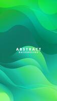 Abstract Gradient Green liquid background. Modern vector background design. Dynamic Waves. Fluid shapes composition.  Fit for social media story template