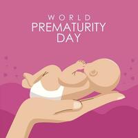 world prematurity day banner template vector