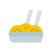 pasta icono plano estilo vector