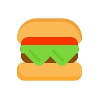 burger food icon vector