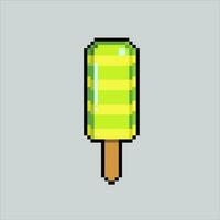 Pixel art illustration Ice cream. Pixelated summer ice cream. summer beach ice cream icon pixelated for the pixel art game and icon for website and video game. old school retro. vector