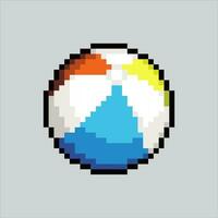 Pixel art illustration Beach Ball. Pixelated beach Ball. Beach Ball icon pixelated for the pixel art game and icon for website and video game. old school retro. vector