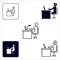 Support call center people working in office wearing headsets, microphones, talking to customers. Operator consult clients on phone helpline. Customer support help service flat vector illustration