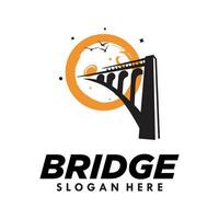 puente logo vector diseño modelo