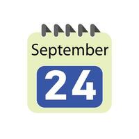 September 24 daily Calendar Icon vector