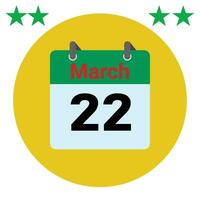 March daily Calendar Icon vector