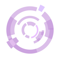 Abstract tech circle hud display Sci-Fi futuristic png
