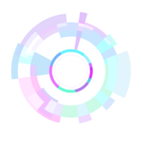 Abstract tech circle hud display Sci-Fi futuristic png