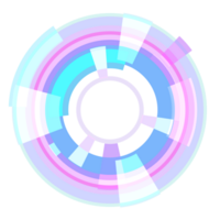 Abstract tech circle hud display Sci-Fi futuristic png