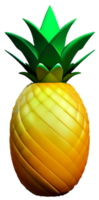 Ilustración de piña 3d png