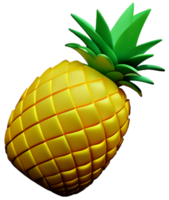 Ilustración de piña 3d png