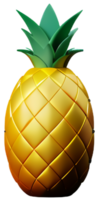 3d pineapple illustration png