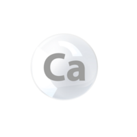 Calcium mineral pill icon. 3D drop mineral and vitamin supplement medical dietary complex. png