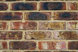 texture background of red brick wall photo