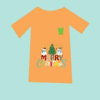 art t shirt marry Christmas day vector