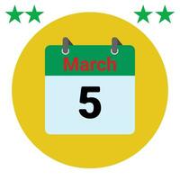 March daily Calendar Icon logo vector