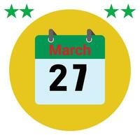 March daily Calendar Icon vector