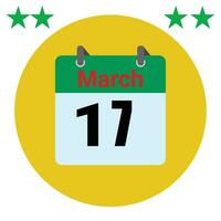 March daily Calendar Icon vector