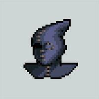 píxel Arte ilustración Siniestro mascarilla. pixelado verdugo mascarilla. Siniestro verdugo máscara icono pixelado para el píxel Arte juego y icono para sitio web y vídeo juego. antiguo colegio retro vector