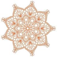 Decorative golden mandala on white background vector