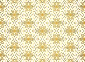 Abstract golden floral mandala pattern background vector