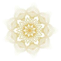 Decorative golden mandala on white background vector