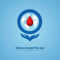 World Diabetes Day November 14 background Vector Illustration