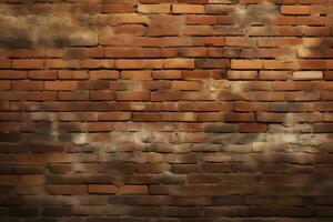 Warm Rustic bricks texture, AI Generated photo