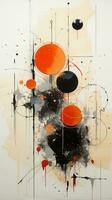 Abstract grunge background. Oil painting on canvas. AI Generated. photo