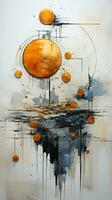 Abstract grunge background. Oil painting on canvas. AI Generated. photo