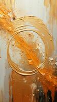 Abstract oil painting background, orange and brown colors. AI Generated. photo