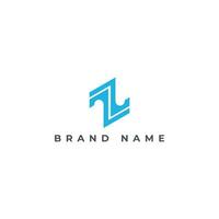 Abstract initial letter Z or ZZ logo in blue color isolated on a white background. Letter Z logo applied for internet and technology company logo design inspiration template vector